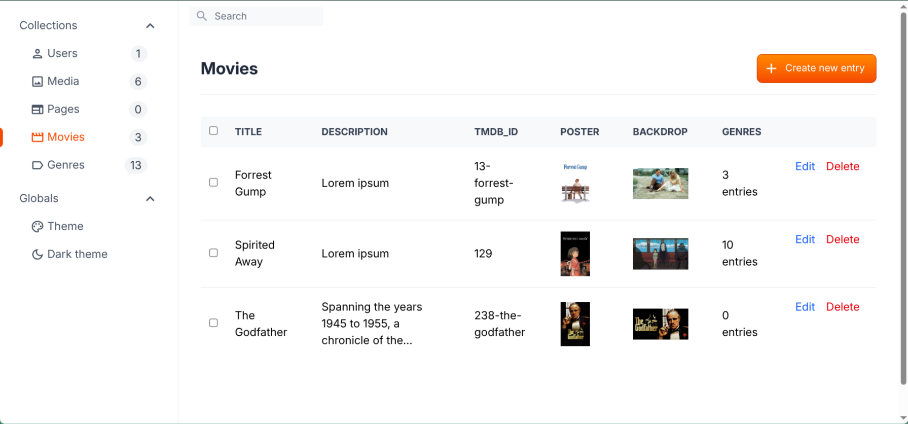 Ruby CMS interface